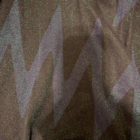 Otto D'ame Glittery Chevron Pattern Fit 'N Flare Dress - Picture 8 of 11